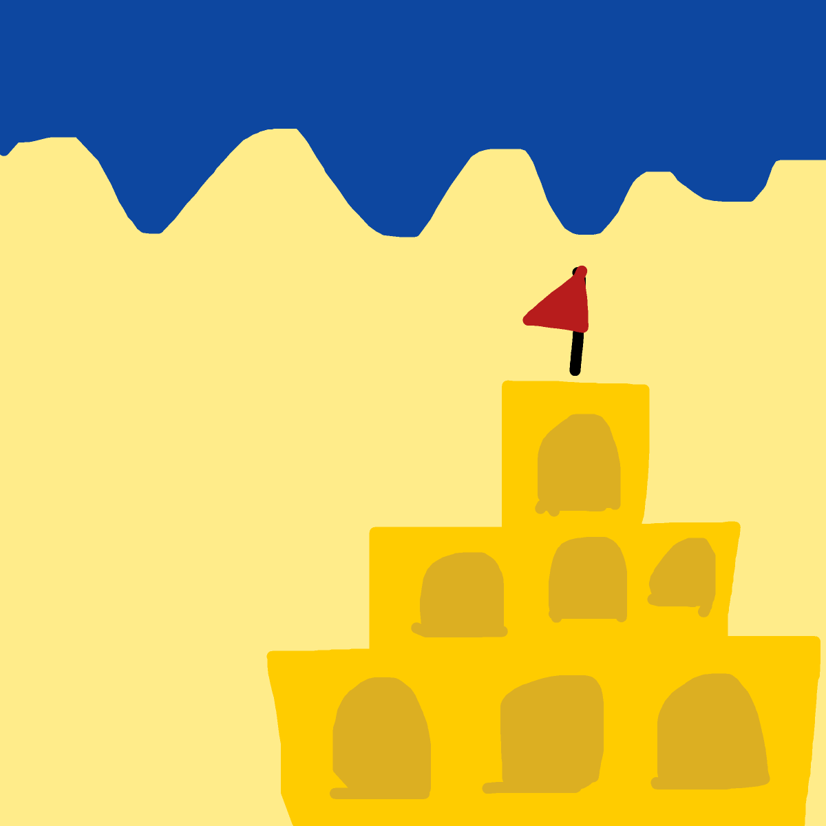 Sand Castle drawing by cyan-bronze-net