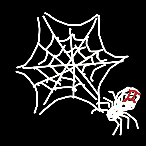 Spider Web drawing by flat-crisp-blade