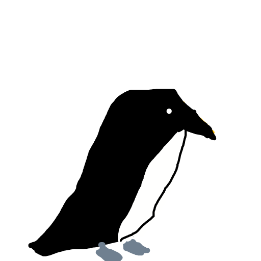 Penguin drawing by dark-clear-force