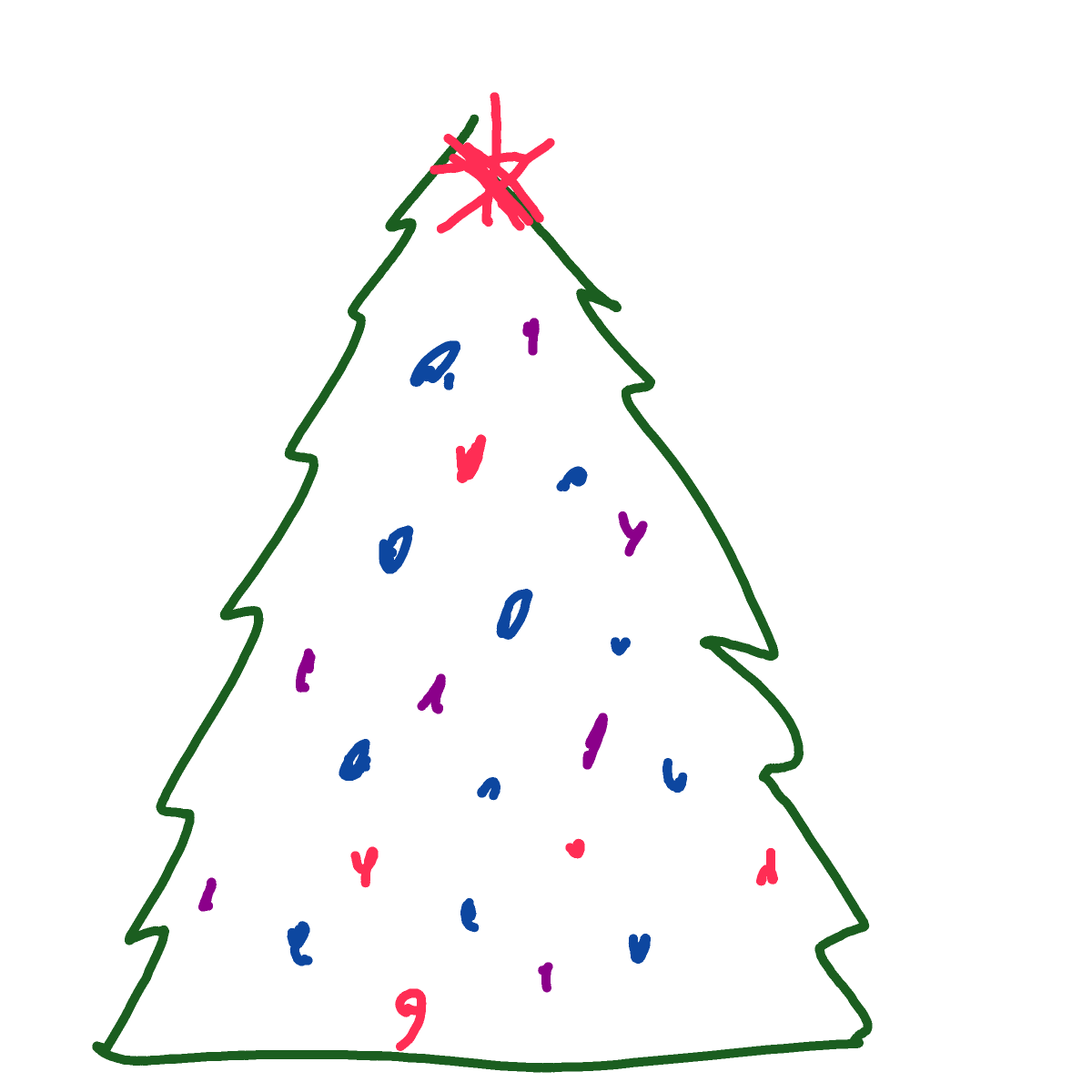 XMas Tree drawing by coal-mild-peace
