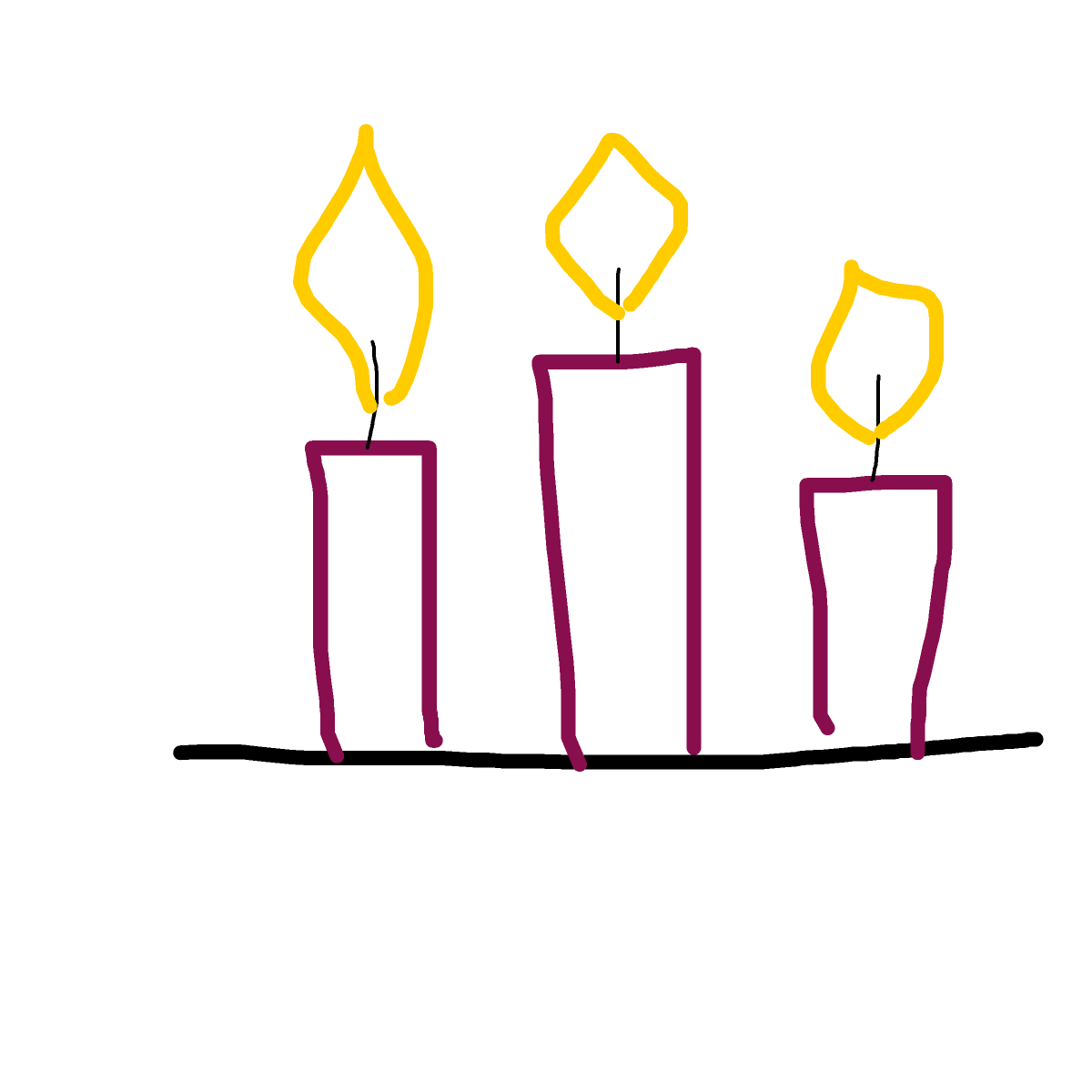 Candles drawing by cyan-bronze-net