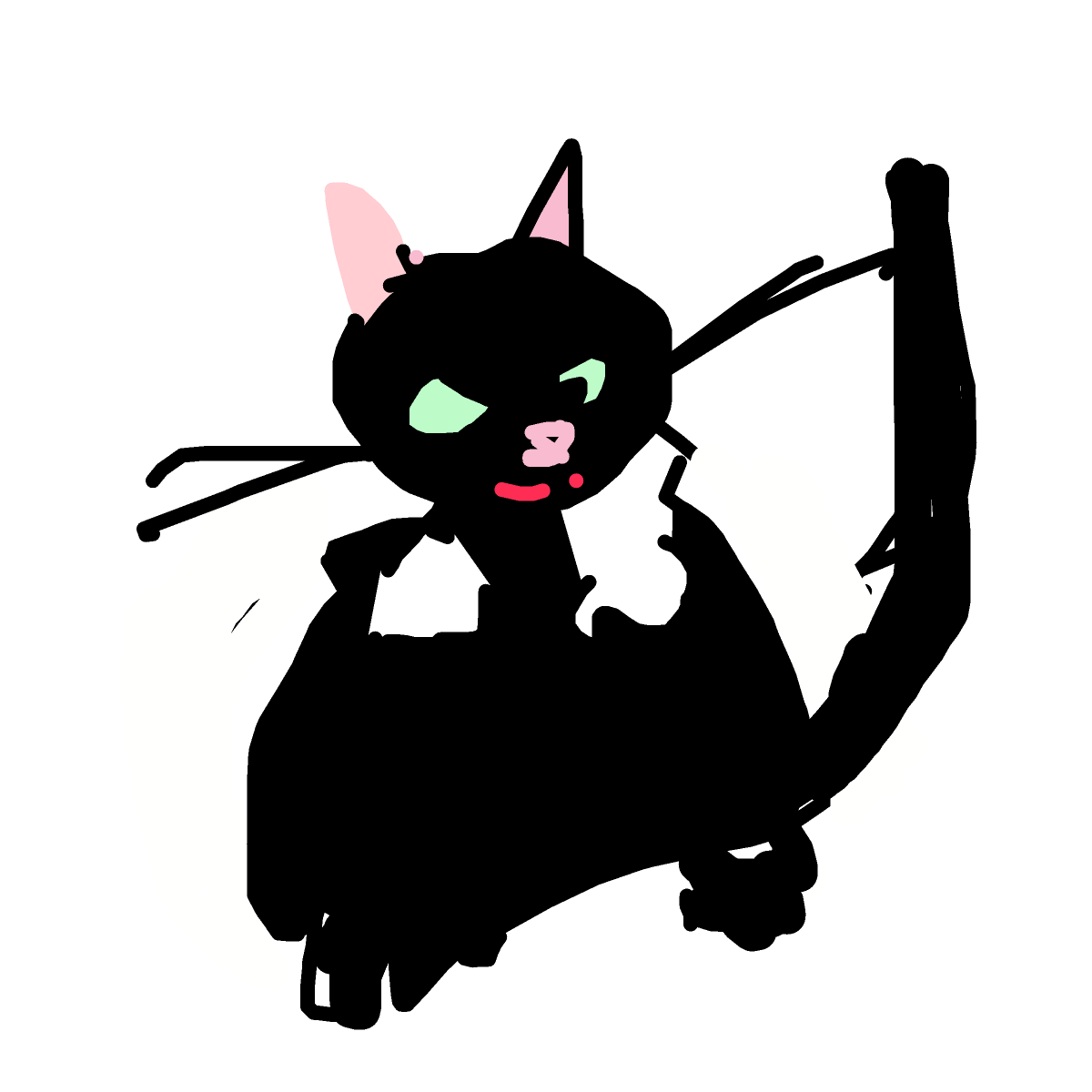 Black Cat drawing by fire-quick-wheel