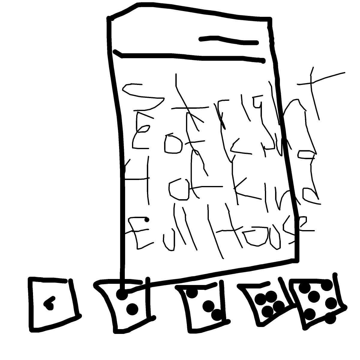 Yahtzee drawing by ash