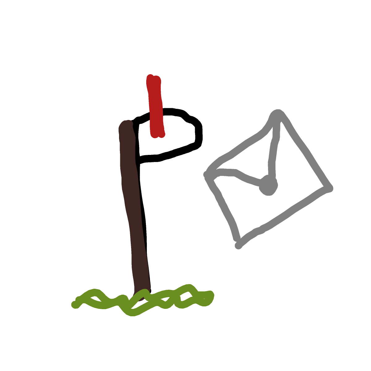 Mailbox drawing by Anna