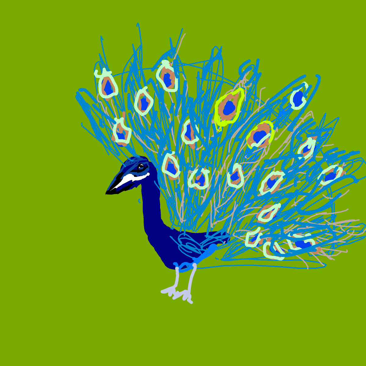 Peacock drawing by just-ebony-code
