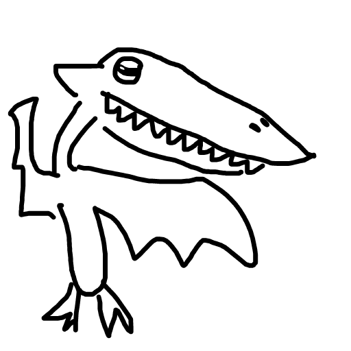 Pterodactyl drawing by mikl pickle