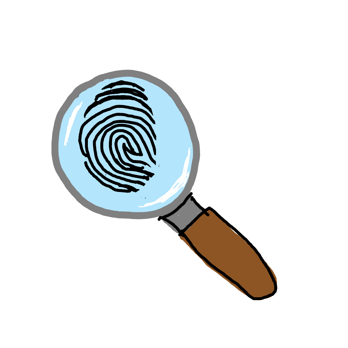 Fingerprint drawing by manders