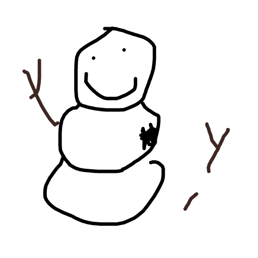 Snowman drawing by ldiot