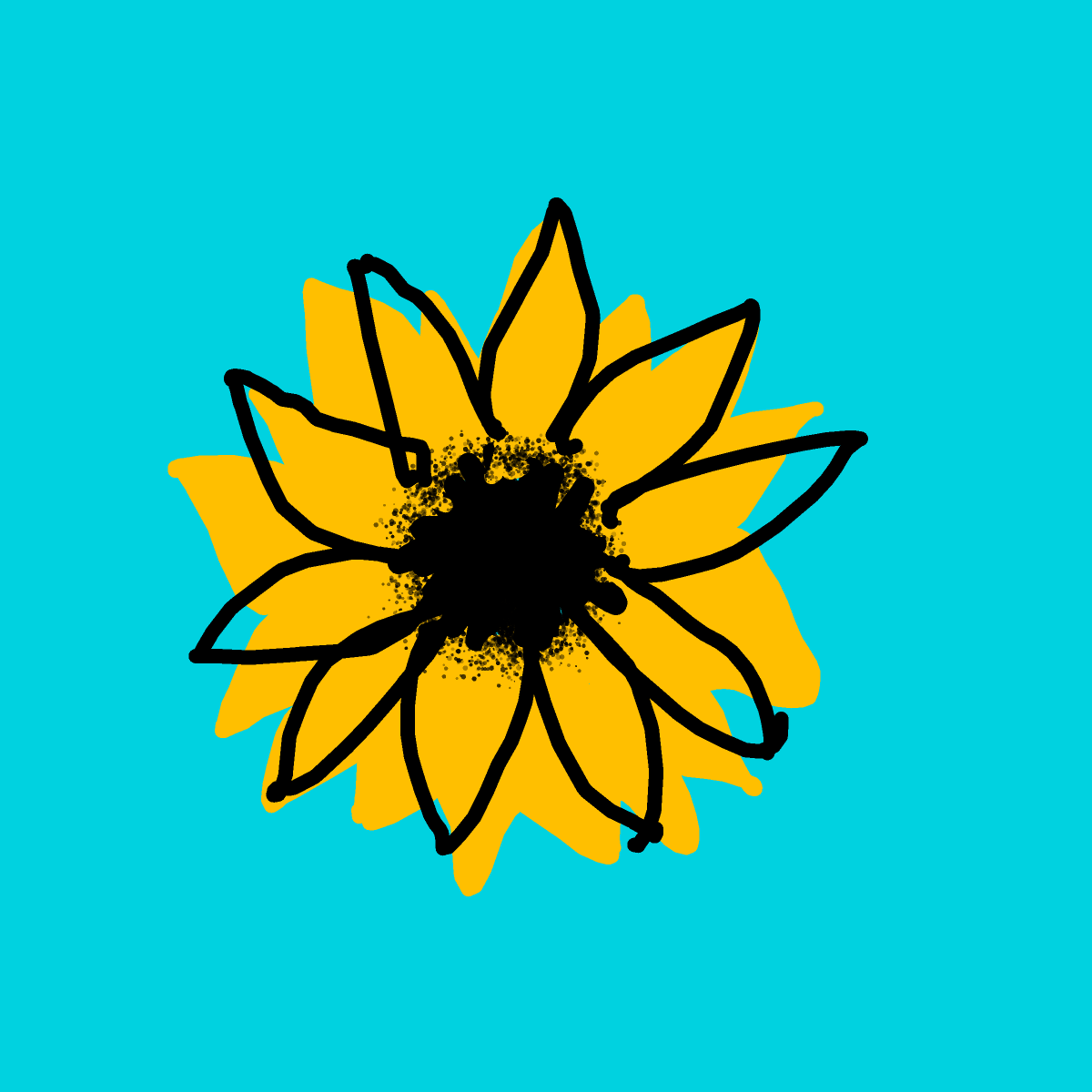 Sunflower drawing by sun-rose-drive