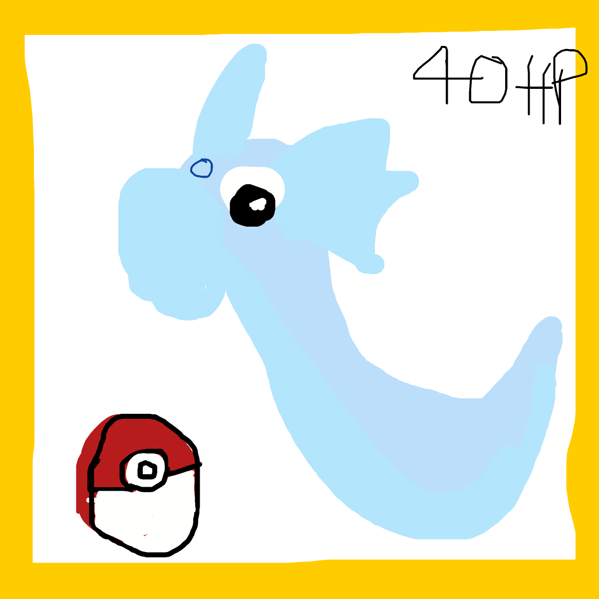 Dratini drawing by lindsay-alice