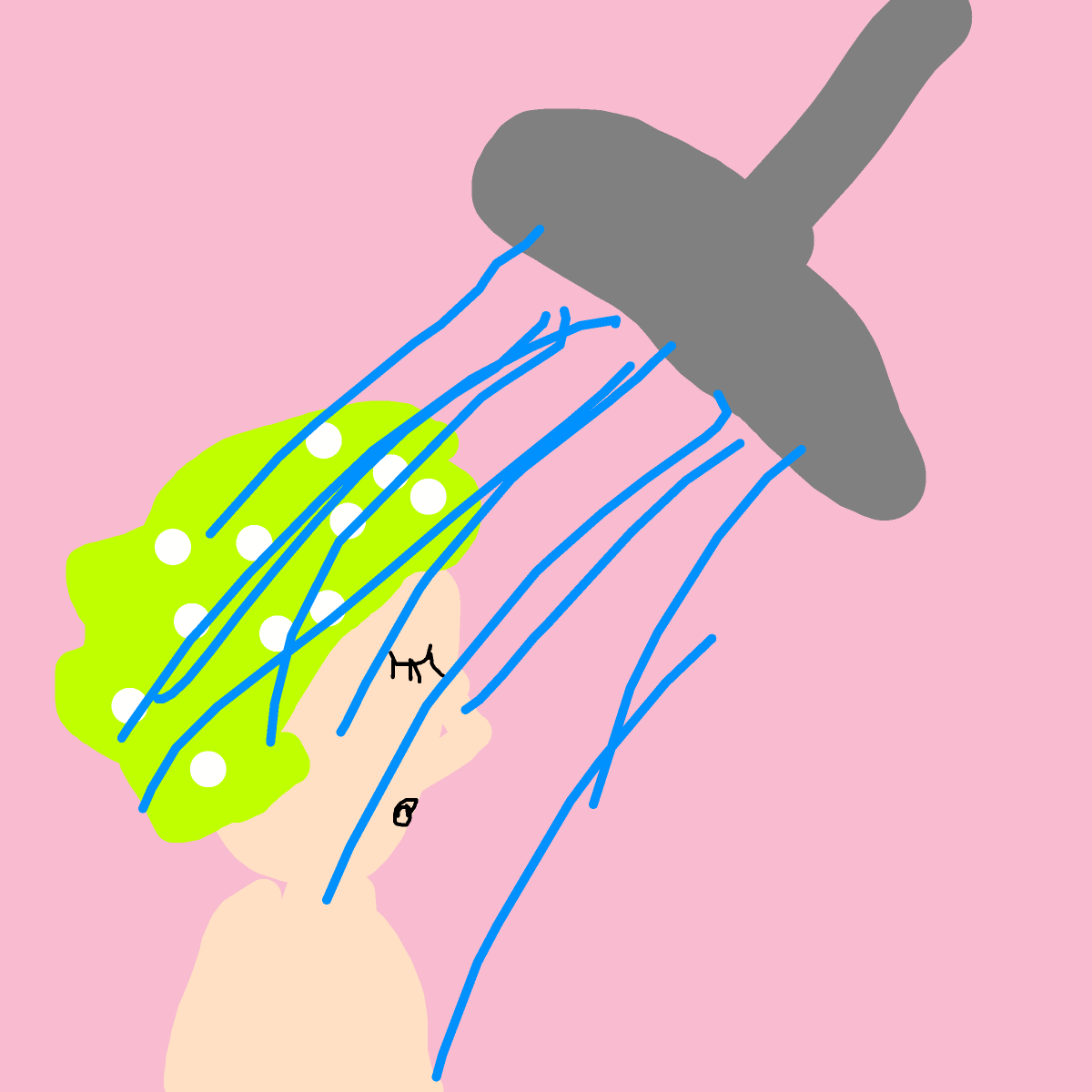 Shower Cap drawing by nice-draw-designer