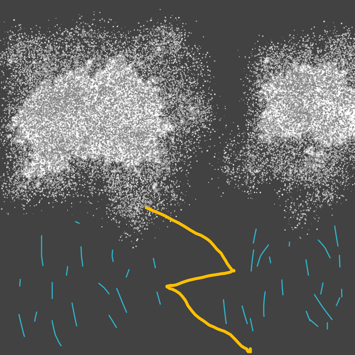 Rain drawing by Bri3