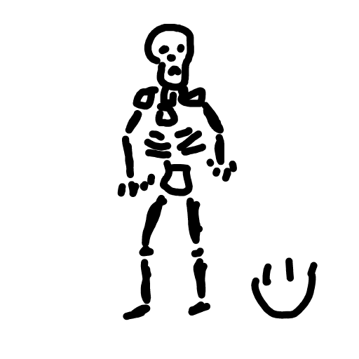 Skeleton drawing by Toni27