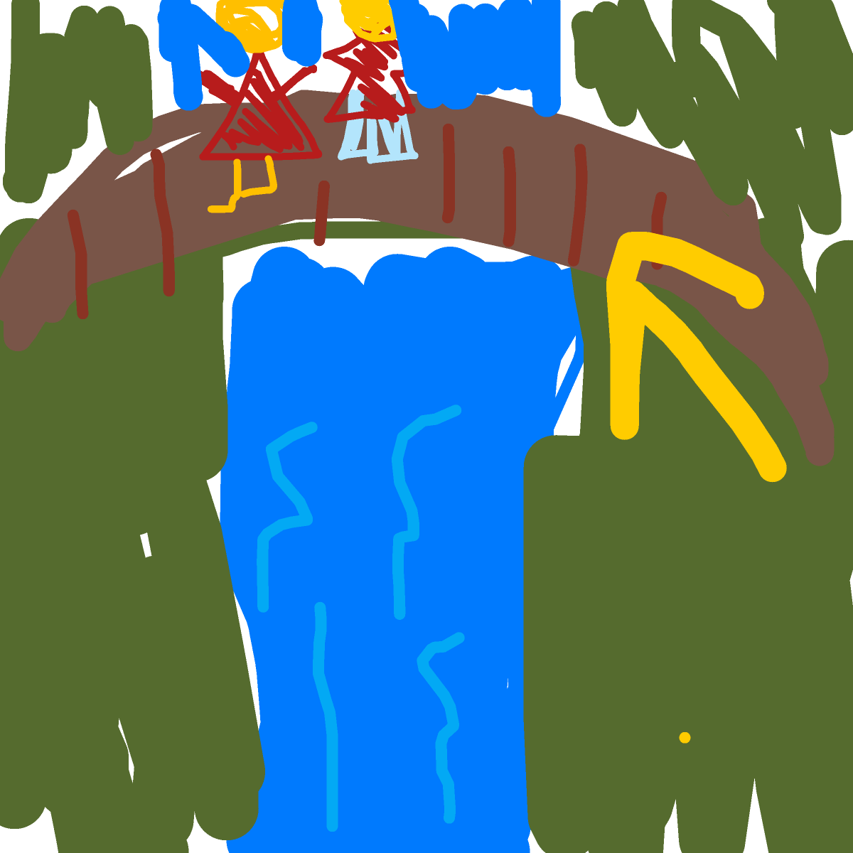 Bridge drawing by steel-coal-wave