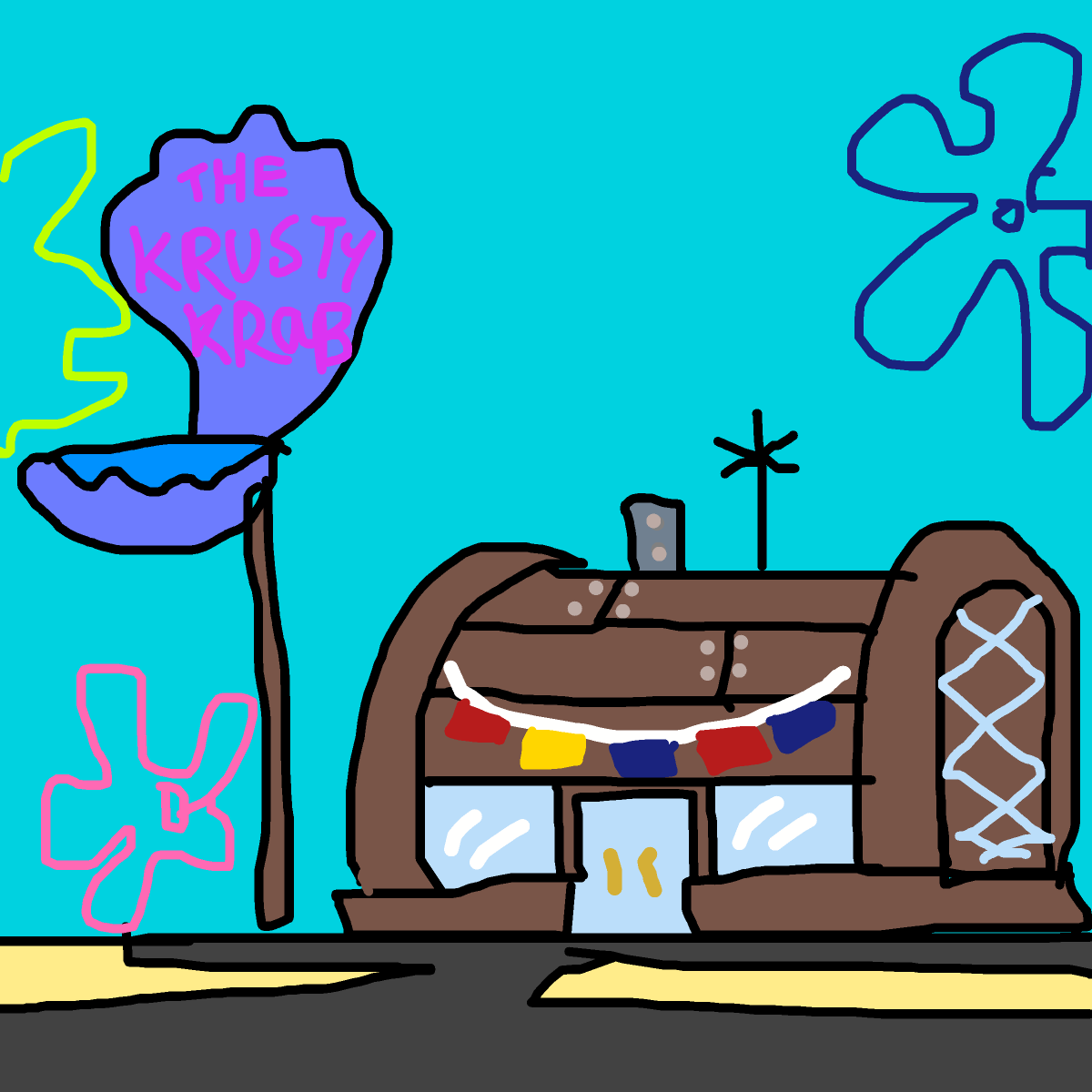 Krusty Krab drawing by countnicula
