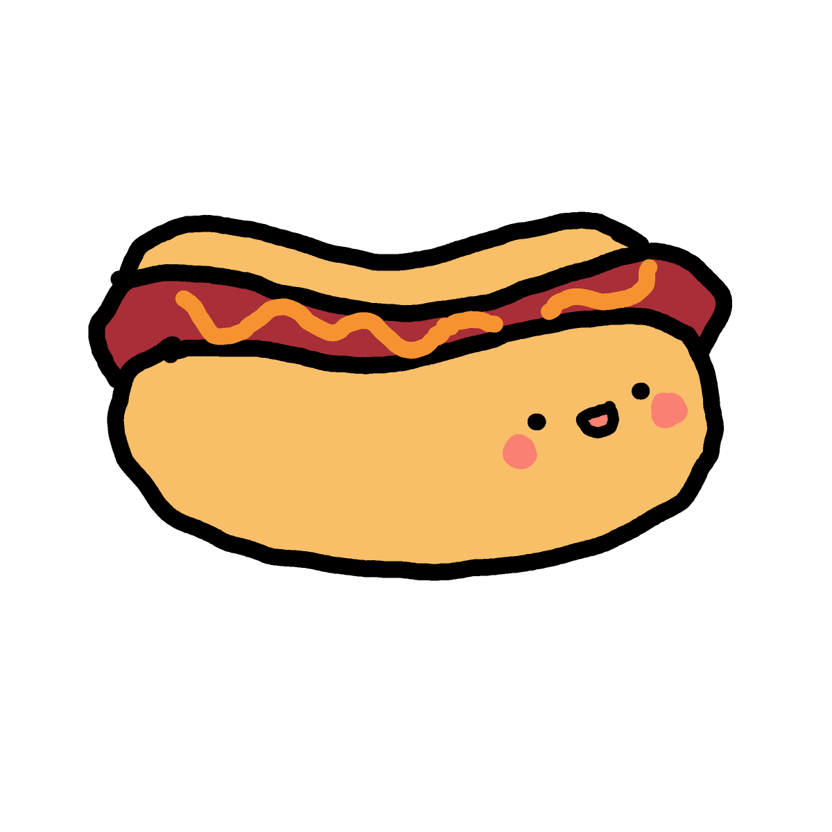 Hot Dog drawing by Guardianoflives