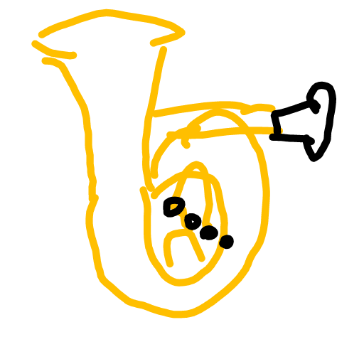 Tuba drawing by Juliezzz