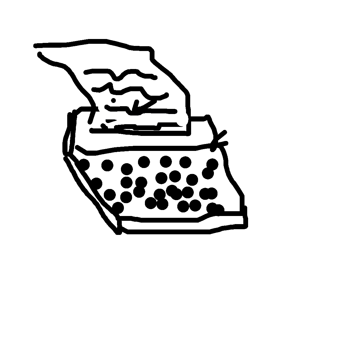 Typewriter drawing by lucky-bold-valor
