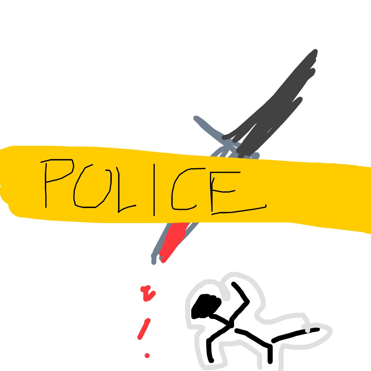 Crime Scene drawing by rare-huge-ninja