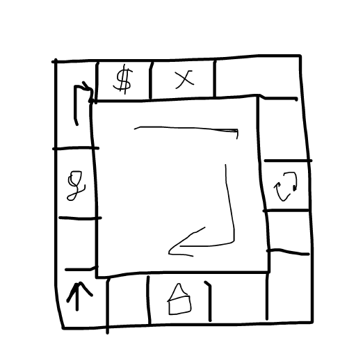 Monopoly drawing by vale
