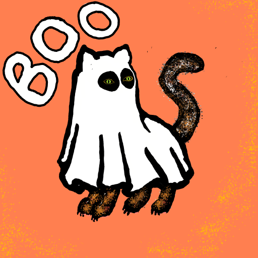 Ghost drawing by Bridgitte