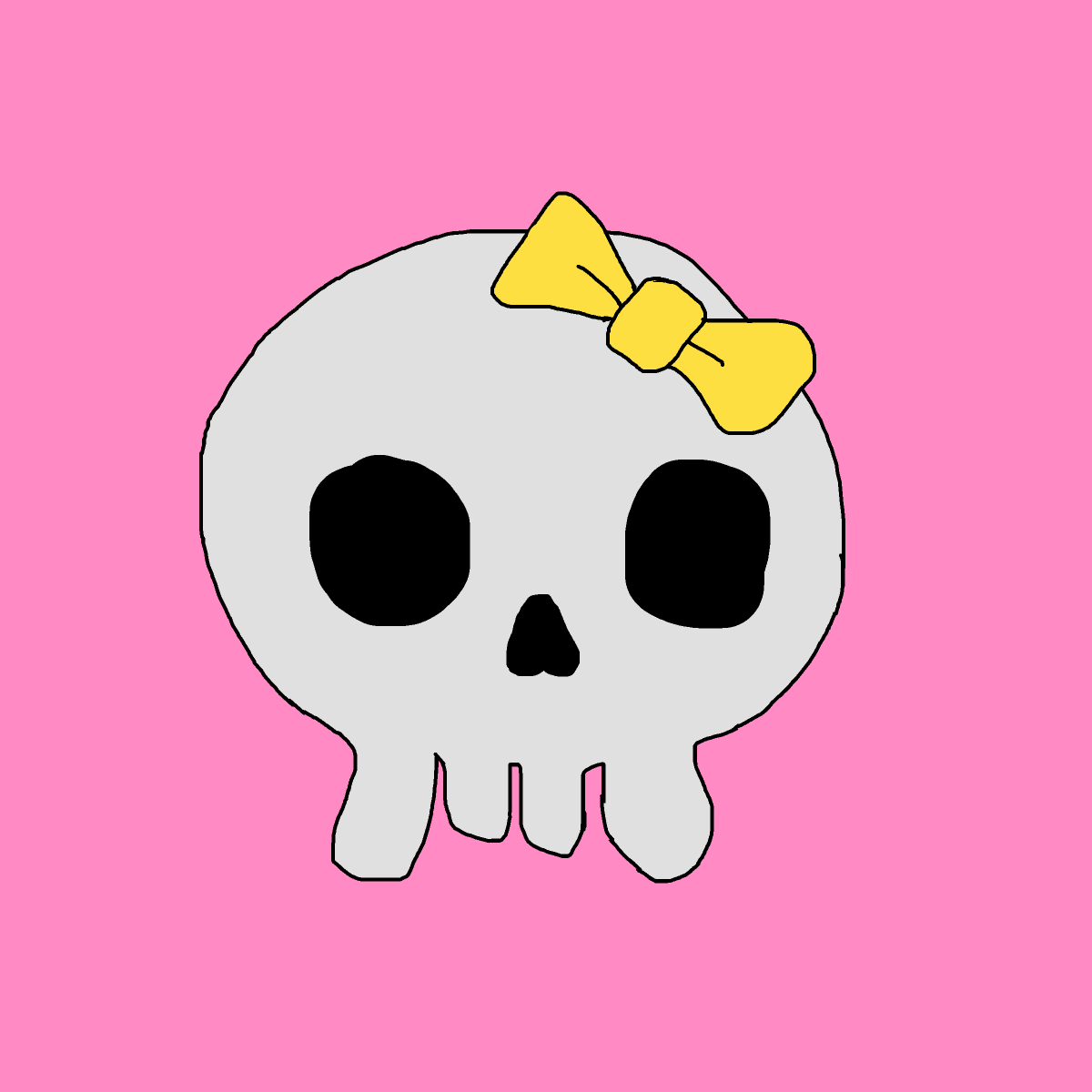Skull drawing by krissywissy