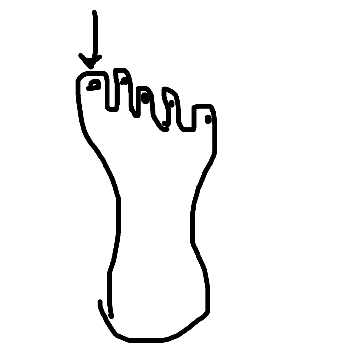 Toe drawing by mikestam195
