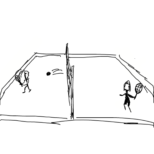 Tennis drawing by godor