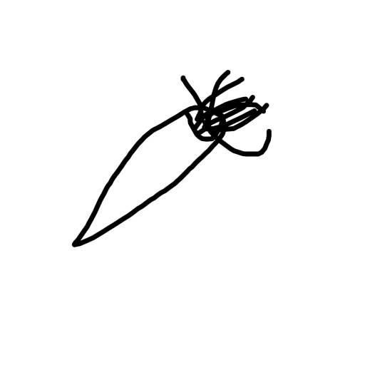 Radish drawing by butter