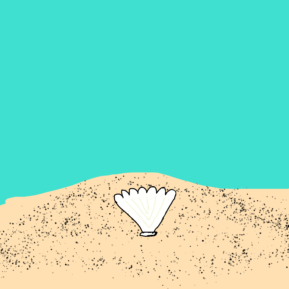 Seashell drawing by pancakes palette