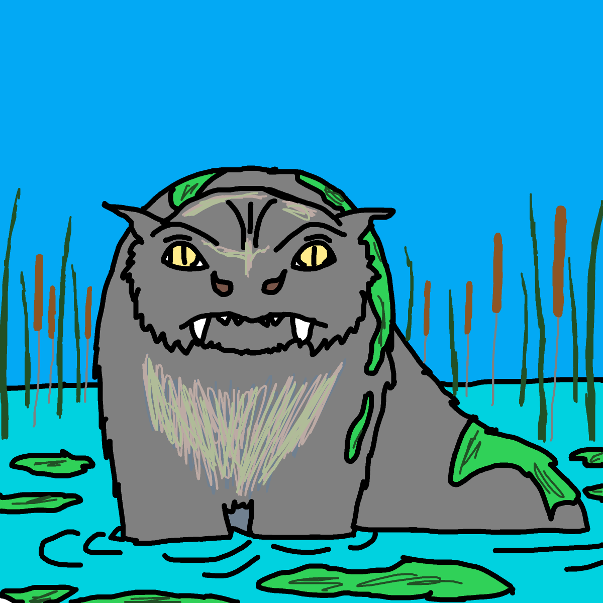 Bunyip drawing by monthra