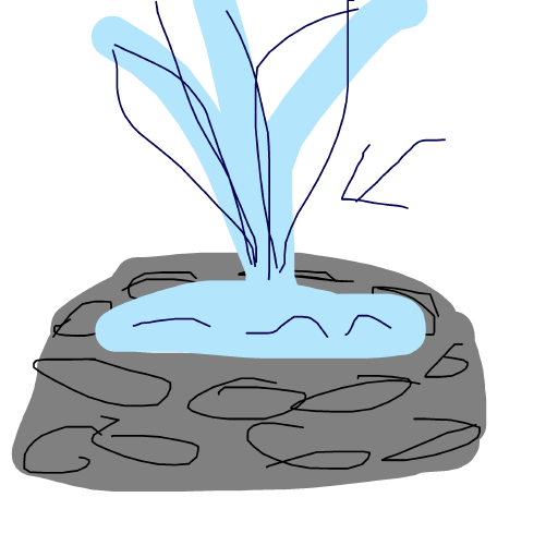Fountain drawing by rich-olive-shield