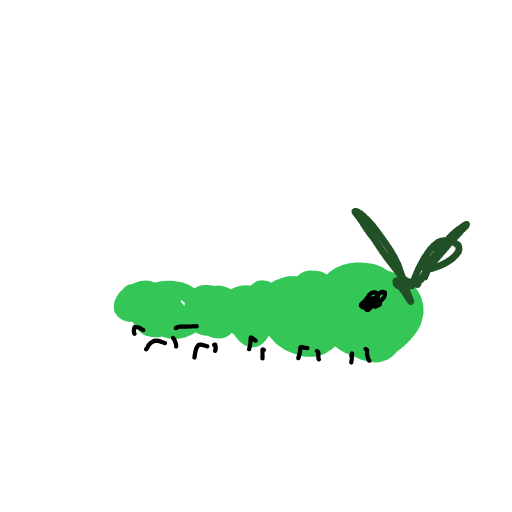 Caterpillar drawing by Shew