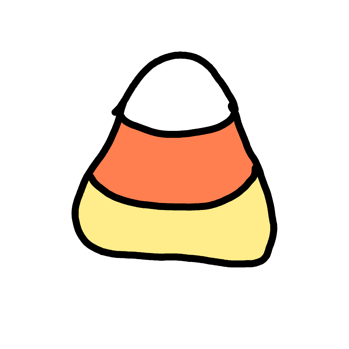 Candy Corn drawing by 1singular_sensation