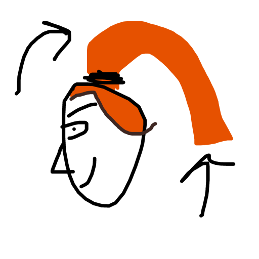 Ponytail drawing by tittychakras