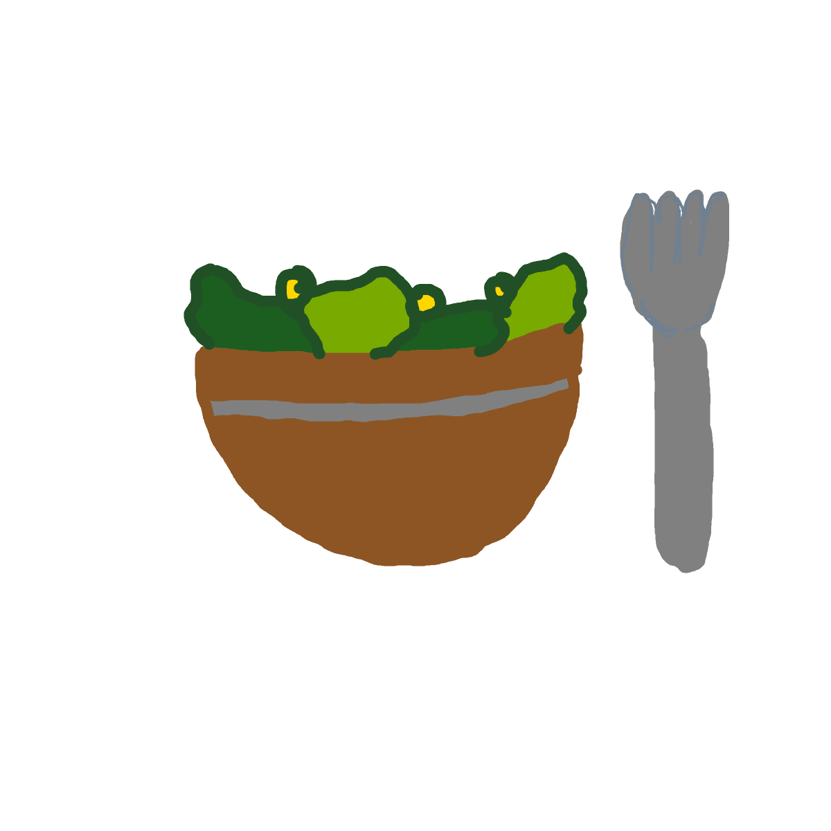 Salad drawing by mely
