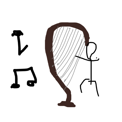 Harp drawing by icy-coral-maker