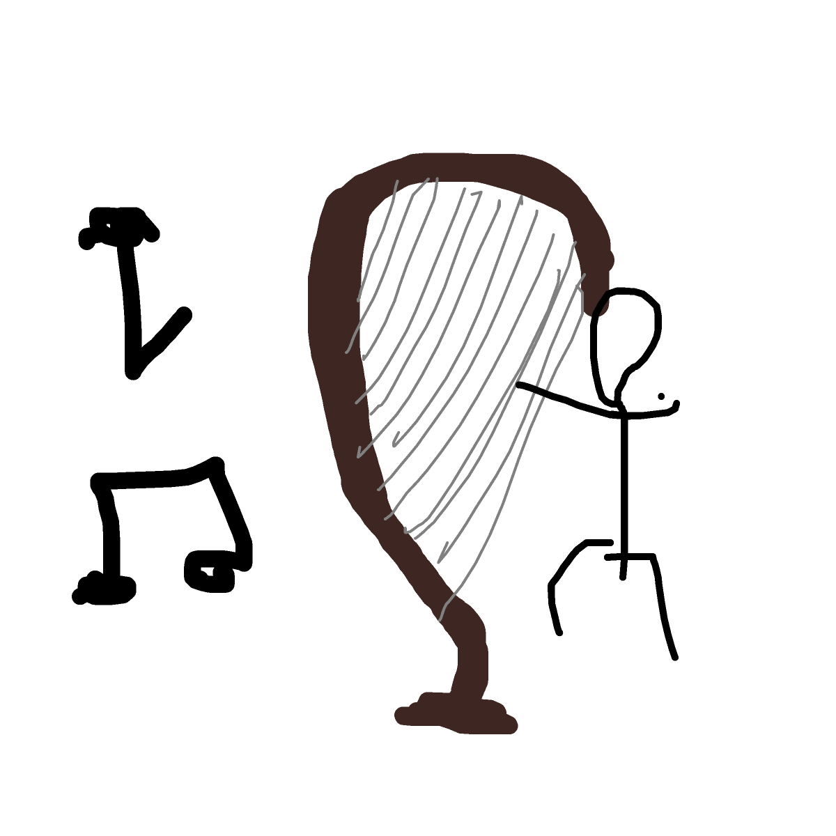 Harp drawing by icy-coral-maker