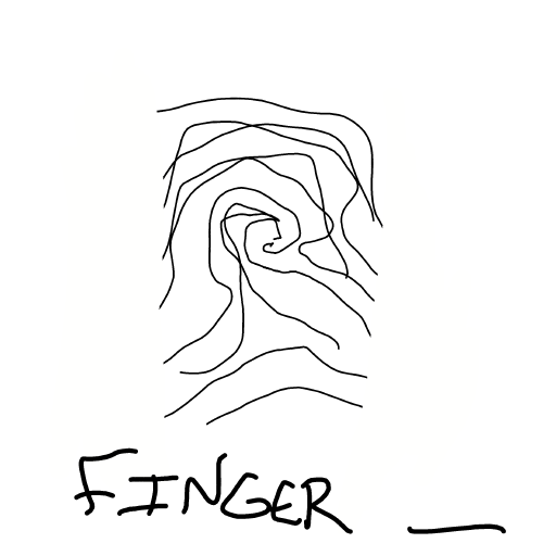 Fingerprint drawing by Guardianoflives