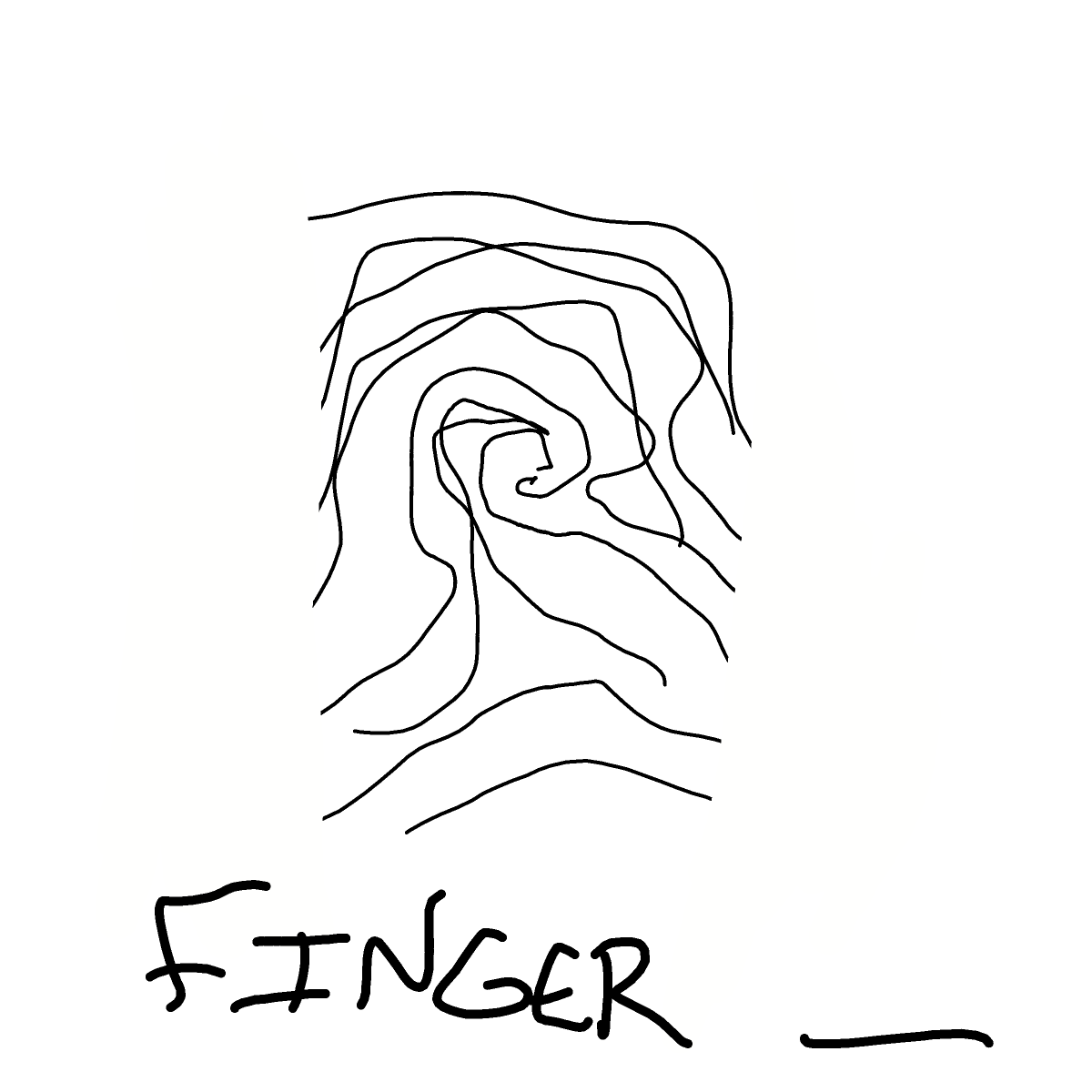Fingerprint drawing by Guardianoflives