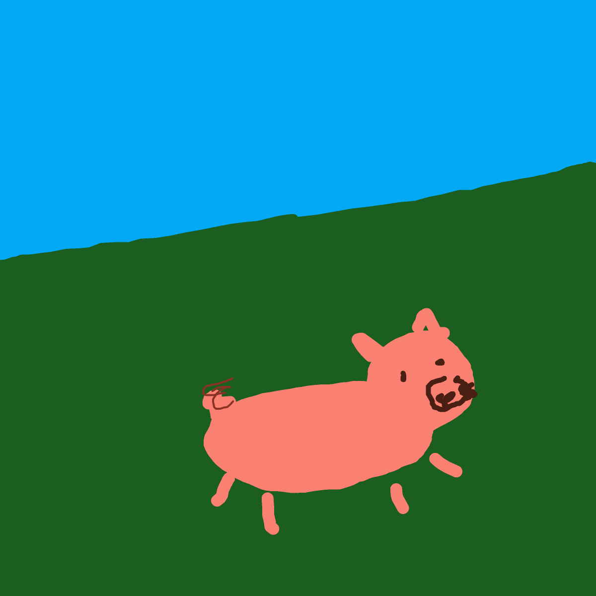 Pig drawing by clay-mega-force