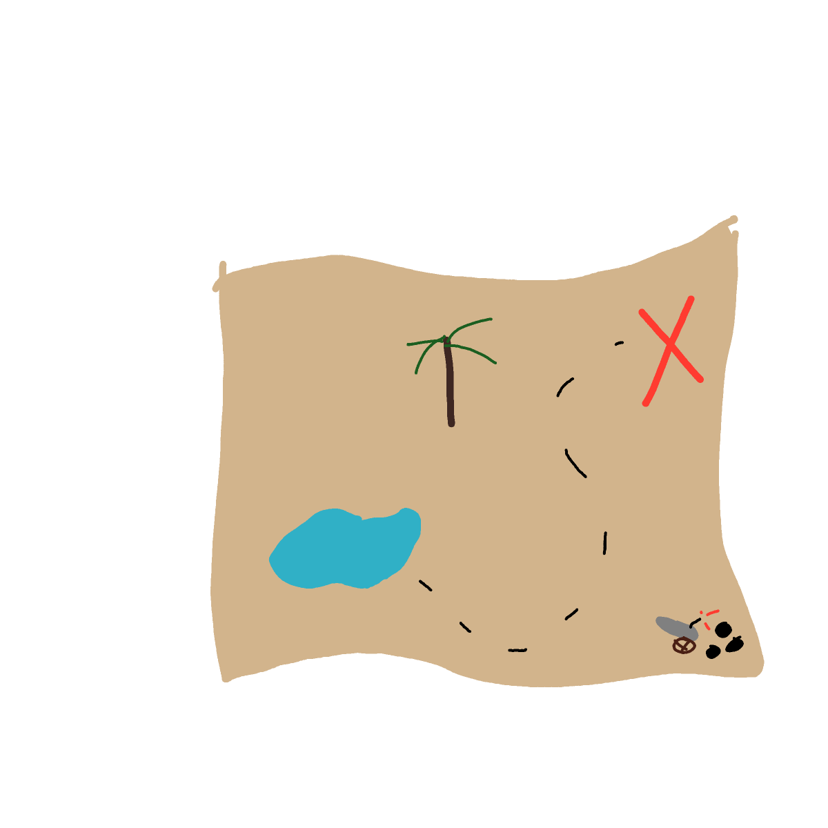 Treasure Map drawing by Shandi