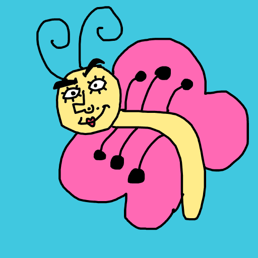 Butterfly drawing by mikl pickle