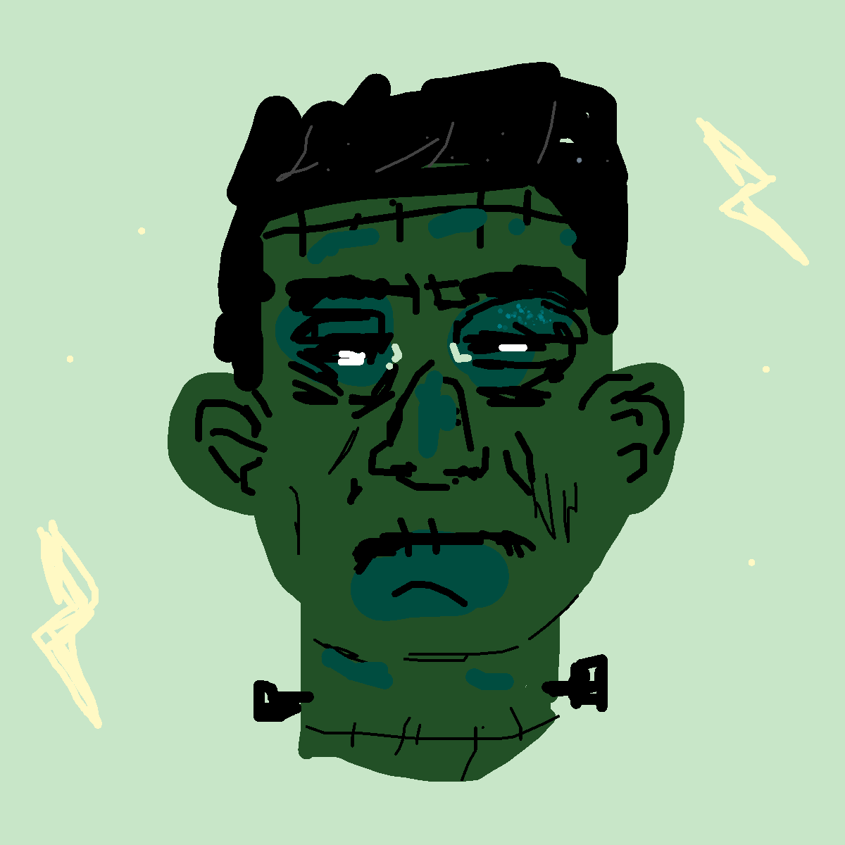 Frankenstein drawing by maymay