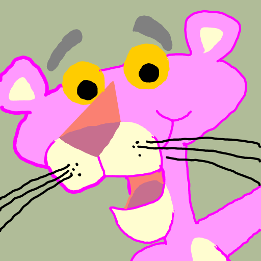 Pink Panther drawing by Guardianoflives