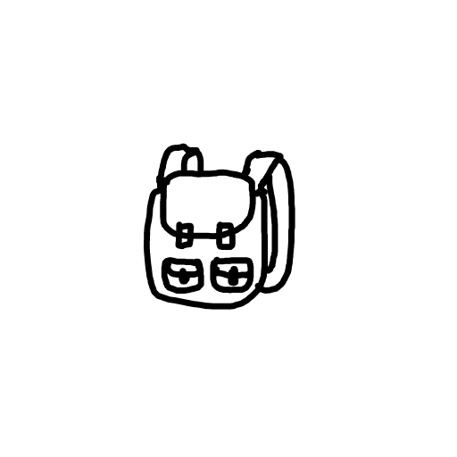 Backpack drawing by doublem