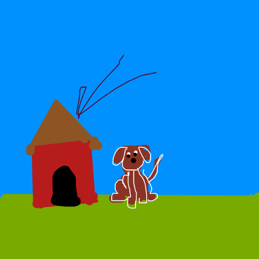 Doghouse drawing by nice-draw-designer
