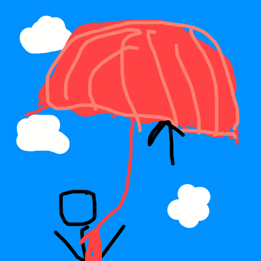 Parachute drawing by oxox