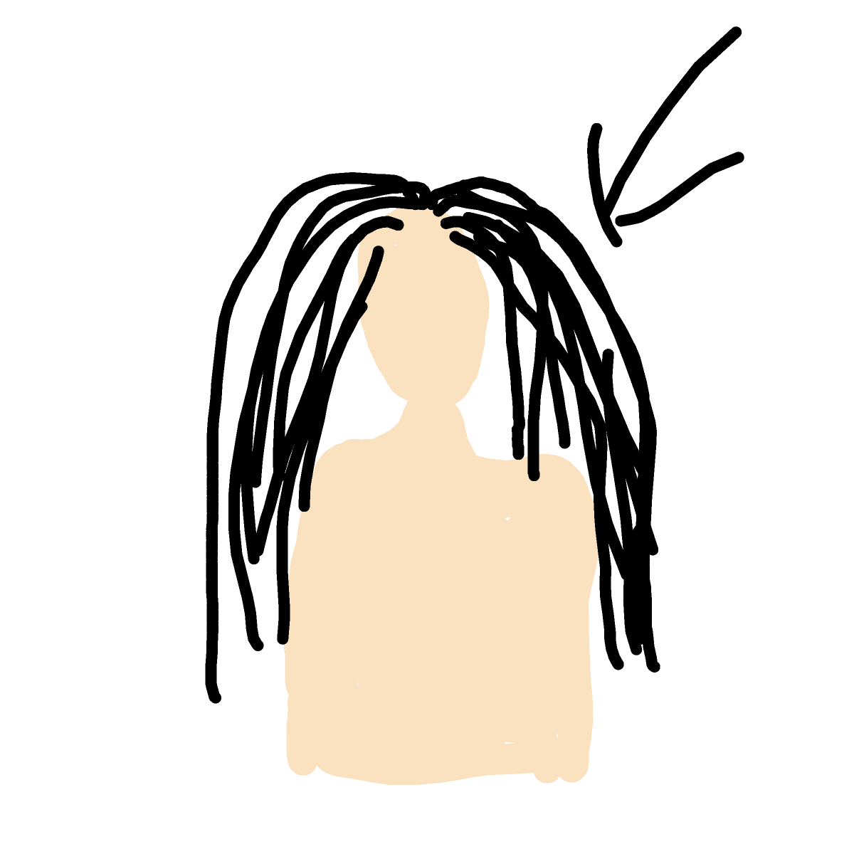 Hair drawing by Horseeeeeeeeey