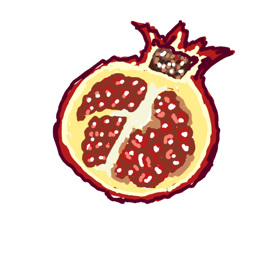 Pomegranate drawing by Dada